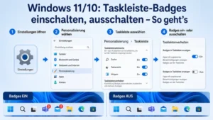 Windows 11/10: Taskleiste-Badges einschalten, ausschalten – So geht’s