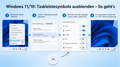 Windows 11/10: Taskleistensymbole ausblenden – So geht’s