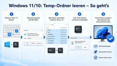 Windows 11/10: Temp-Ordner leeren – So geht’s