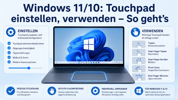 Windows 11/10: Touchpad einstellen, verwenden – So geht’s