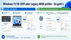 Windows 11/10: UEFI oder Legacy-BIOS prüfen – So geht’s