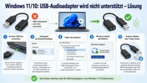 Windows 11/10: USB-Audioadapter wird nicht unterstützt – Lösung