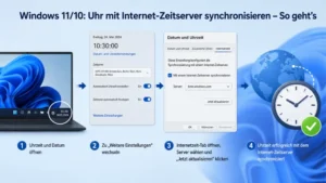Windows 11/10: Uhr mit Internet-Zeitserver synchronisieren – So geht’s