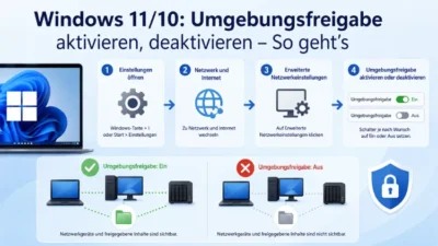 Windows 11/10: Umgebungsfreigabe aktivieren, deaktivieren – So geht’s