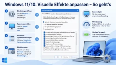 Windows 11/10: Visuelle Effekte anpassen – So geht’s
