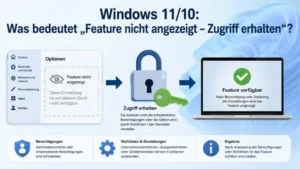 Windows 11/10: Was bedeutet „Feature nicht angezeigt – Zugriff erhalten“?