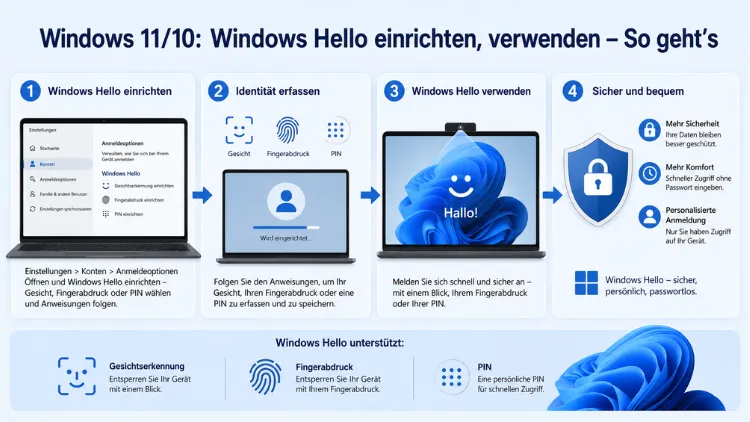 Windows 11/10: Windows Hello einrichten, verwenden – So geht’s