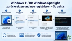 Windows 11/10: Windows Spotlight zurücksetzen und neu registrieren – So geht’s