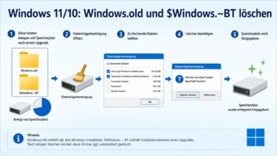 Windows 11/10: Windows.old und $Windows.~BT löschen