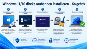 Windows 11/10 direkt sauber neu installieren – So geht’s