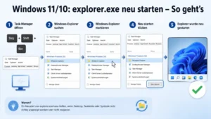 Windows 11/10: explorer.exe neu starten – So geht’s