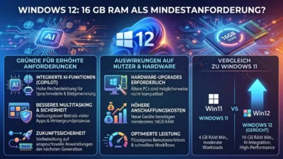Windows 12: 16 GB RAM als Mindestanforderung?