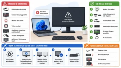 Monitor wird nicht erkannt? Ursachen & Lösungen