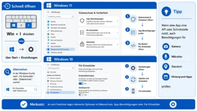 Windows 11/10: API-Einstellungen öffnen – so geht’s