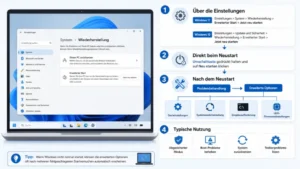 Windows 11/10: Erweiterte Startoptionen ändern – so geht’s