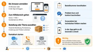 Amazon-Kundenservice Schritt für Schritt