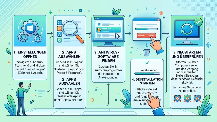 Antivirus deinstallieren & Fremdschutz entfernen in Windows 11/10