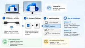 Bildschirm duplizieren in Windows 11/10: So geht es einfach