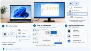 Bildschirm erweitern in Windows 11 und Windows 10 – Anleitung