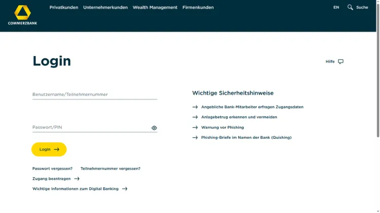 Commerzbank Online-Banking Login: So geht es einfach