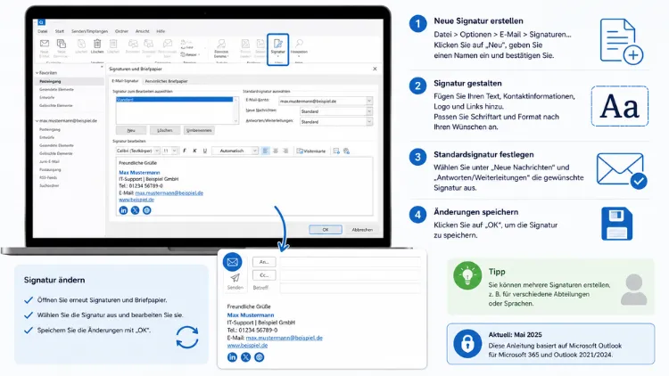 E-Mail-Signatur in Outlook hinzufügen und ändern: So geht’s