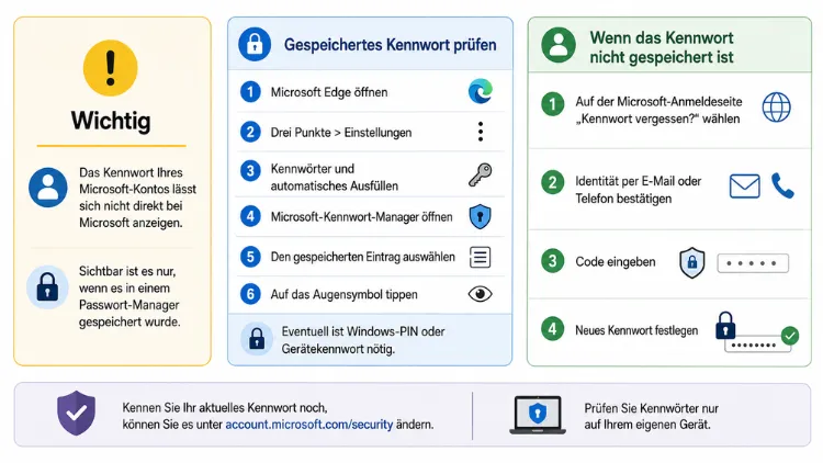 Eigenes Microsoft-Konto Kennwort herausfinden: So geht es