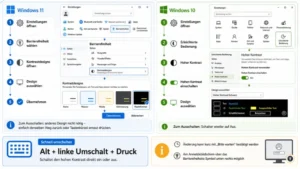Einfaches Umschalten des Hochkontrastmodus in Windows 11/10