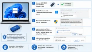 Einrichten des Wiederherstellungslaufwerks in Windows 11/10