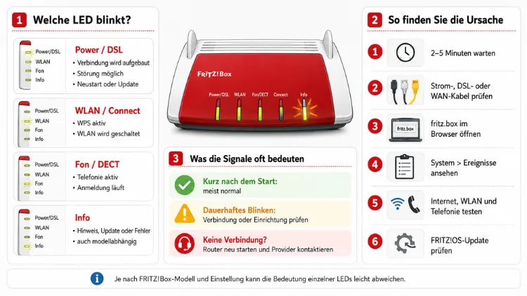 Fritzbox-LED blinkt: So finden Sie die Ursache
