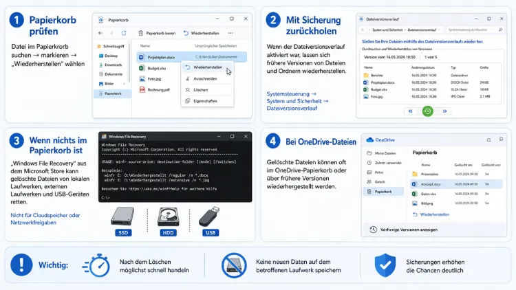 Gelöschte Daten wiederherstellen in Windows 11/10: So klappt es