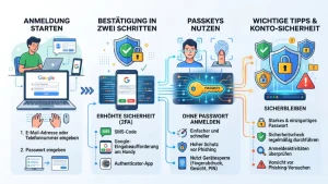 Google Konto einloggen: So geht es sicher und einfach