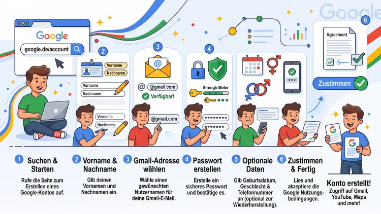 Google Konto erstellen: So geht es einfach und schnell