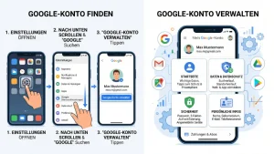 Google-Konto finden und verwalten auf dem Handy: So geht es