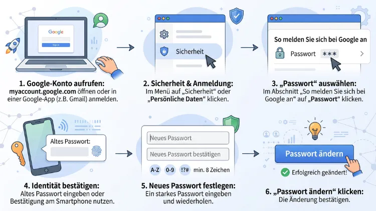 Google Konto passwort ändern: So geht es einfach