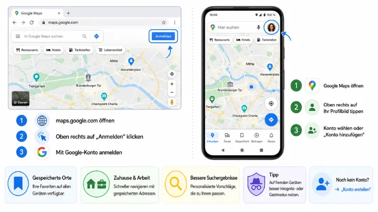 Google Maps login: So geht es einfach und schnell
