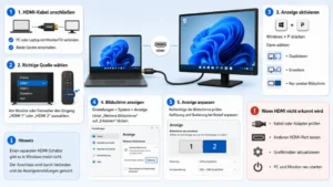 HDMI-Anschluss anzeigen und aktivieren in Windows 11 und 10