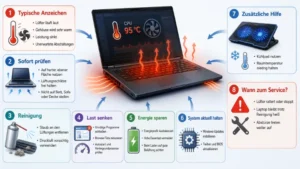 Laptop wird sehr heiß: So senken Sie die Temperatur