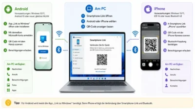 Link zu Windows: So geht der Smartphone-Link (Android & iPhone)