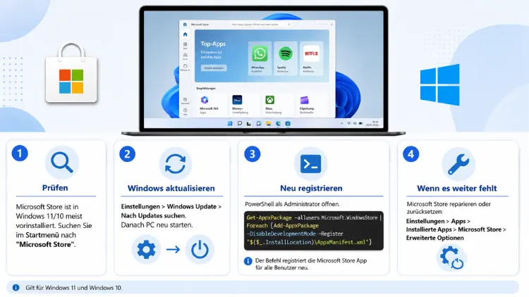 Microsoft App Store installieren: So geht es unter Windows