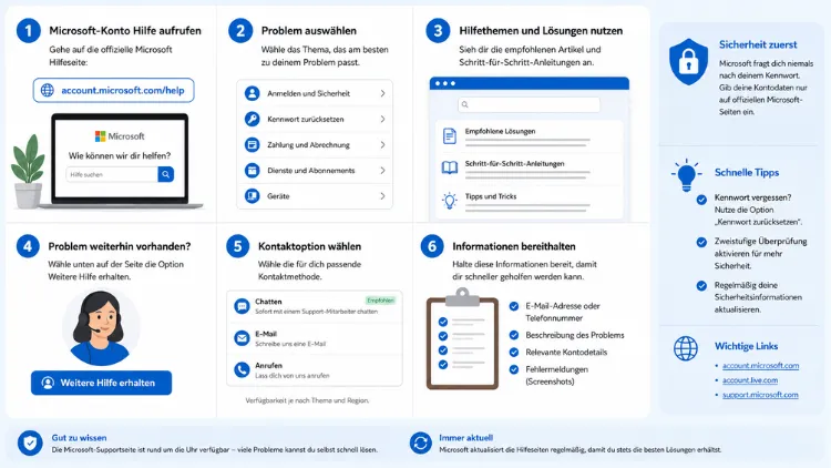 Hilfe zu Microsoft-Konto: So geht es schnell