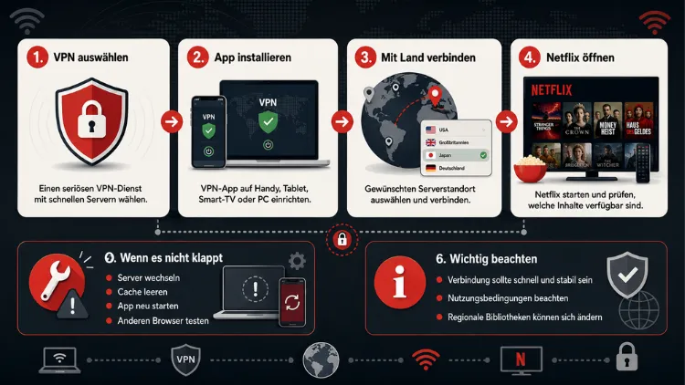 Netflix per VPN streamen: So geht es einfach