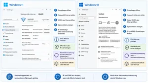 Netzwerkeinstellungen anzeigen und ändern in Windows 11 und 10
