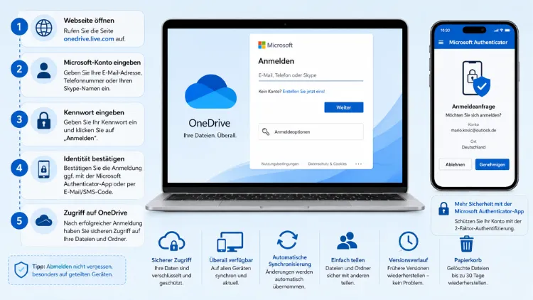 OneDrive-Login: So geht das Anmelden einfach und sicher