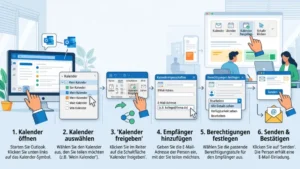 Outlook-Kalender freigeben: Schritt für Schritt erklärt