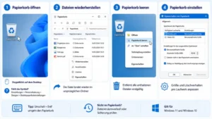 Papierkorb einstellen und verwenden in Windows 11 und 10