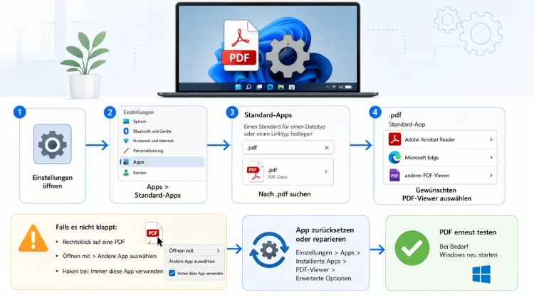 Problembehandlung für PDF-Viewer-Standardwerte – so geht’s