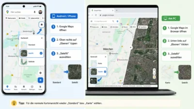 Satellitenansicht in Google Maps aktivieren: So geht es