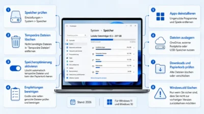 Speicherplatz effektiv freigeben in Windows 11 und 10