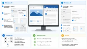 Splitscreen-Modus aktivieren in Windows 11/10: So geht es