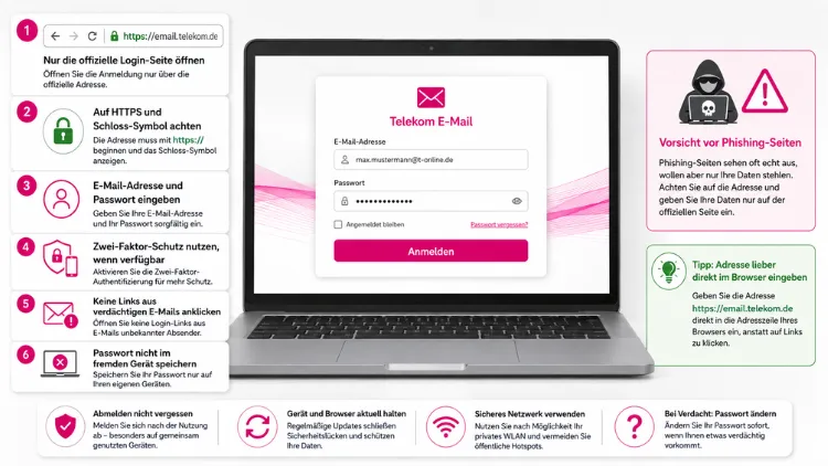 Telekom-E-Mail-Login: So geht es sicher
